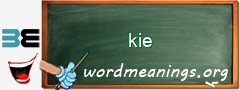 WordMeaning blackboard for kie